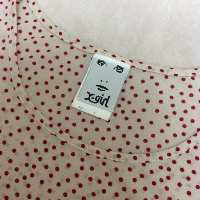 X-girl(エックスガール)のX-girlドットTシャツ レディースのトップス(Tシャツ(半袖/袖なし))の商品写真