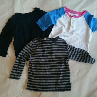 ベビーギャップ(babyGAP)のサイズ80 薄手 長袖 五分袖 三枚セット(Ｔシャツ)