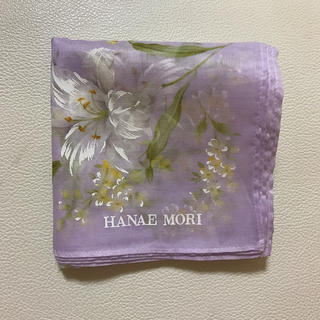 ハナエモリ(HANAE MORI)の森英恵 Hanae Mori 紫 パープル ハンカチーフ ハンカチ(ハンカチ)