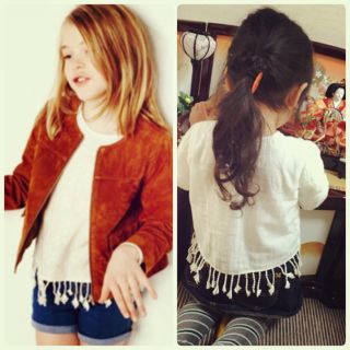 ザラキッズ(ZARA KIDS)のzara♡フリンジ カットソー(ブラウス)