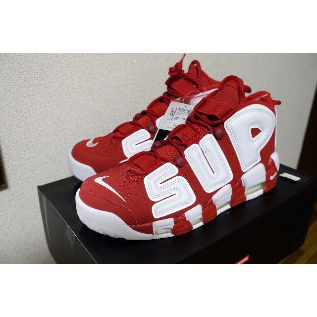 Supreme(シュプリーム)のあや様専用 Supreme Nike Air More Uptempo Red メンズの靴/シューズ(スニーカー)の商品写真