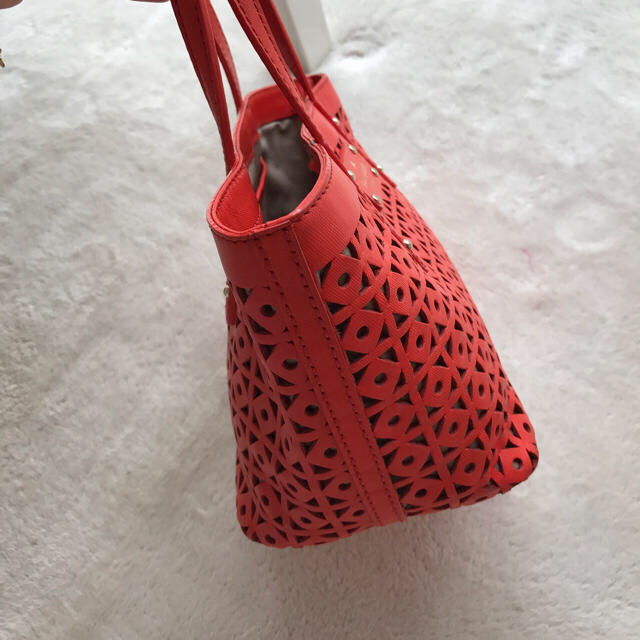 kate spade new york(ケイトスペードニューヨーク)のmii様専用 オレンジレザーバック レディースのバッグ(ハンドバッグ)の商品写真