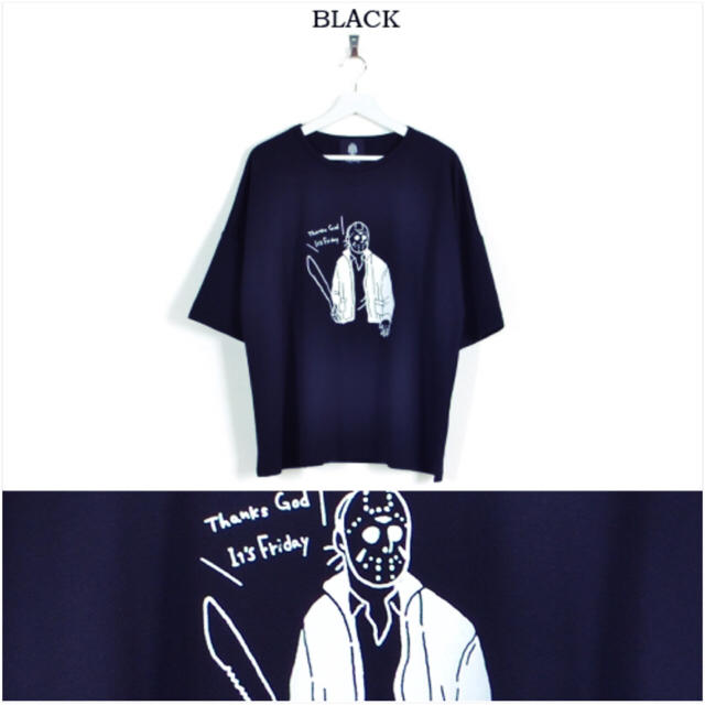 FUNKY FRUIT(ファンキーフルーツ)の【Drug Honey】ゆるホラーmovie殺殺者ドロップショルダー レディースのトップス(Tシャツ(半袖/袖なし))の商品写真