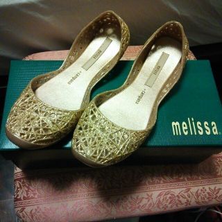 メリッサ(melissa)の新品melissa♡goldﾍﾟﾀﾝｺ靴(ハイヒール/パンプス)