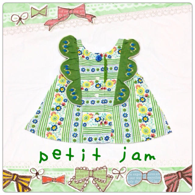 Petit jam(プチジャム)の新品＊プチジャム＊花柄トップス80cm キッズ/ベビー/マタニティのキッズ服女の子用(90cm~)(その他)の商品写真