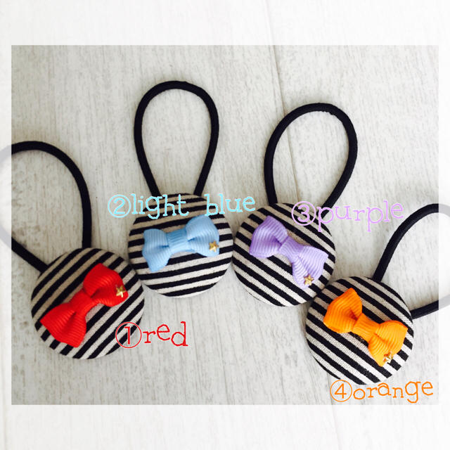 mini ribbon ☺︎︎ 2個set ♡ ヘアゴム ハンドメイドのアクセサリー(ヘアアクセサリー)の商品写真