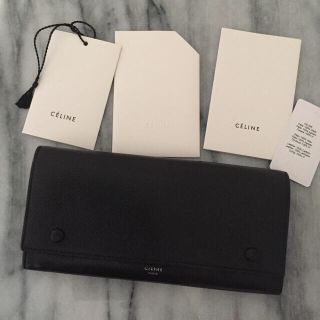 セリーヌ(celine)のCELINE フラップ 長財布 バイカラー(長財布)