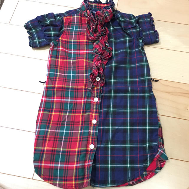 Ralph Lauren(ラルフローレン)のラルフ 配色ワンピ キッズ/ベビー/マタニティのキッズ服女の子用(90cm~)(ワンピース)の商品写真