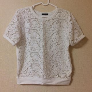 エモダ(EMODA)のエモダ ペイズリーレース トップス(Tシャツ(半袖/袖なし))