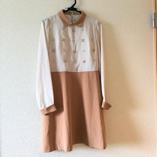 オフオン(OFUON)の美品♡OFUON ビジュー付切替ワンピース(ひざ丈ワンピース)