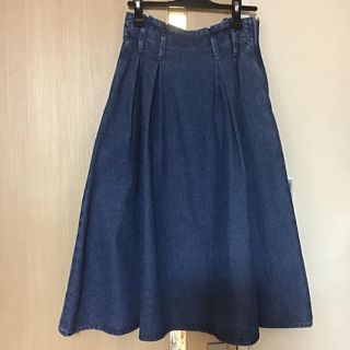 ジーユー(GU)の【美品】GU フレアデニムスカート(ロングスカート)