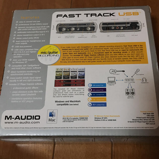 新品M-AUDIO FAST TRACK USB オーディオインターフェース  楽器のDTM/DAW(オーディオインターフェイス)の商品写真