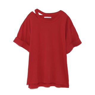 フレイアイディー(FRAY I.D)のstyling/ kei shirahata 白幡啓 Tシャツ レッド 赤(Tシャツ(半袖/袖なし))