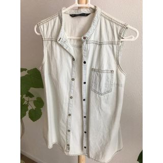 ザラ(ZARA)のzara デニムカットソー 未使用 ザラ(カットソー(半袖/袖なし))