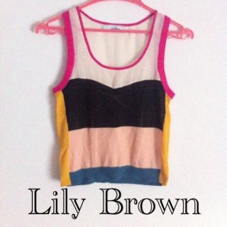 リリーブラウン(Lily Brown)のリリーブラウンデザイントップス(カットソー(半袖/袖なし))