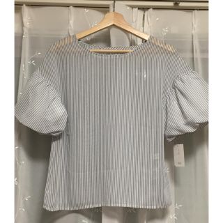 ヴィス(ViS)の【hono様専用】ビス ☆ 新品 バルーン袖 ストライプ トップス(カットソー(半袖/袖なし))