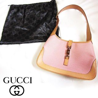 グッチ(Gucci)のグッチ GUCCI ジャッキーライン ハンドバッグ ピンク 正規品(ハンドバッグ)