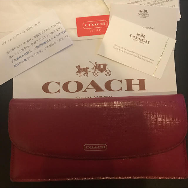 COACH(コーチ)のcoachエナメル財布 レディースのファッション小物(財布)の商品写真