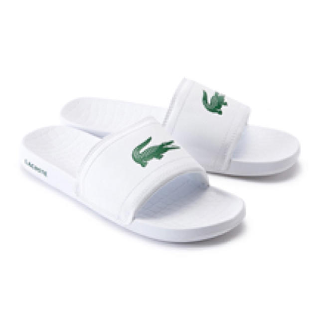 LACOSTE(ラコステ)のラコステ サンダル 白 39H(24.5~25) 新品 シャワー サンダル レディースの靴/シューズ(サンダル)の商品写真