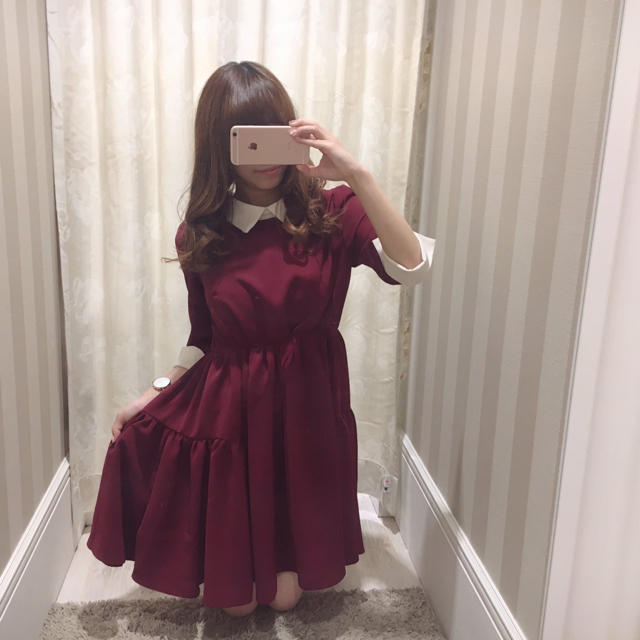 襟付きワンピース snidel lillybrown ankrouge