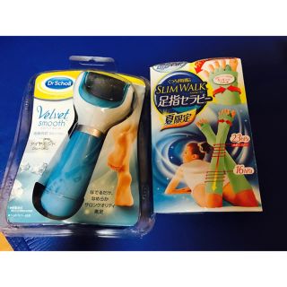 ドクターショール(Dr.scholl)のドクターショール電動角質リムーバー＋スリムウォーク足指セラピーセット♡(フットケア)