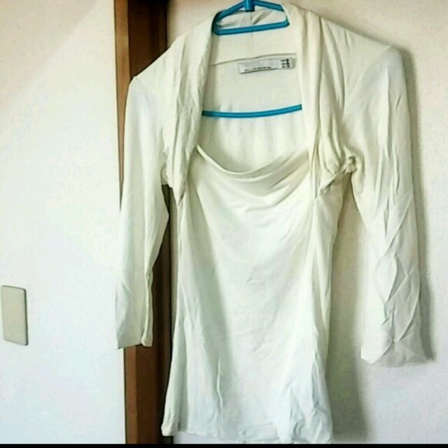 ZARA(ザラ)のサイズM 　ZARA　七分袖　カットソー　ホワイト メンズのトップス(Tシャツ/カットソー(七分/長袖))の商品写真