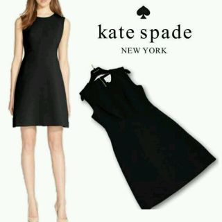 ケイトスペードニューヨーク(kate spade NEW YORK)の国内直営店！4.2万新品◆【ケイトスペード】ワンピース 黒 4(11-13号)(ひざ丈ワンピース)