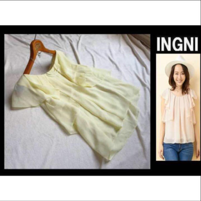 INGNI(イング)の春夏新品★INGNIイング★フリルシフォン／ＴＯＰＳ レディースのトップス(カットソー(半袖/袖なし))の商品写真