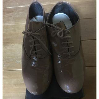 レペット(repetto)の美品レペット♪repetto♪パテントレースアップシューズ  37.5(ローファー/革靴)