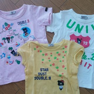 ミキハウス(mikihouse)のダブルB  女の子　T シャツ３枚セット(Tシャツ/カットソー)