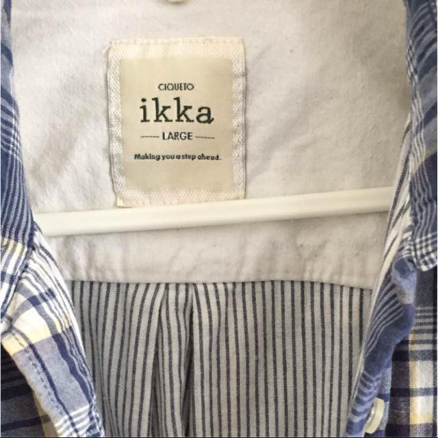 ikka(イッカ)のikka チェックシャツワンピースＬサイズ レディースのワンピース(ひざ丈ワンピース)の商品写真