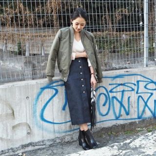 トゥデイフル(TODAYFUL)のTODAYFUL ボタンダウンDENIMスカート(ロングスカート)