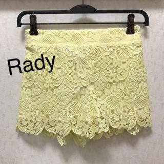 レディー(Rady)の美品 Rady レース ショートパンツ 黄色(ショートパンツ)