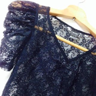 ザラ(ZARA)のzara レーストップス(カットソー(半袖/袖なし))