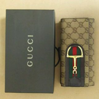 グッチ(Gucci)の正規品 GGキャンバス  シェリーライン  長財布 ベージュ(財布)