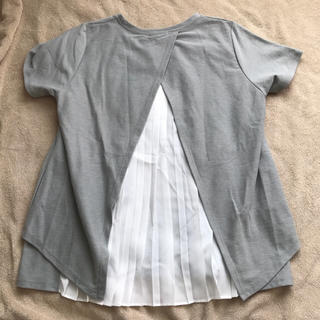 スタディオクリップ(STUDIO CLIP)のバック フレア グレー カットソー Tシャツ(カットソー(半袖/袖なし))