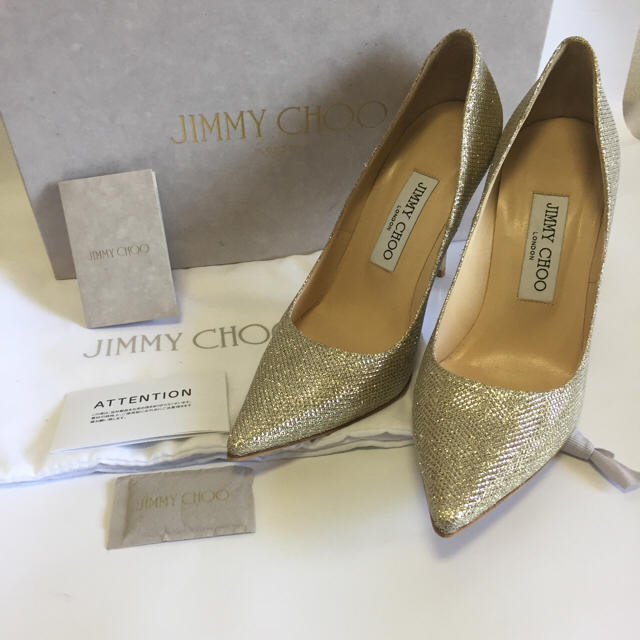 【美品】JIMMY CHOO ラメパンプス