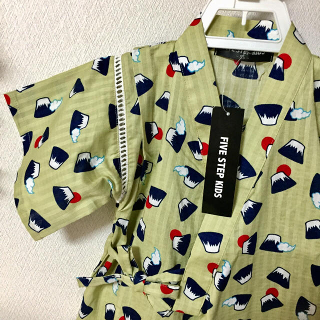 新品 富士山 甚平 95cm キッズ/ベビー/マタニティのキッズ服男の子用(90cm~)(甚平/浴衣)の商品写真