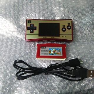 ニンテンドウ(任天堂)の【mindさま専用】ゲームボーイミクロ ファミコンカラー ソフト・アダプター付き(携帯用ゲーム機本体)