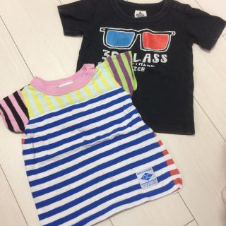 コドモビームス(こどもビームス)のグルーヴィーカラーズ&オイル tシャツ二点(Tシャツ/カットソー)