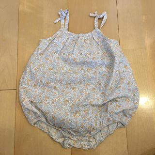 オールドネイビー(Old Navy)のオールドネイビー キャミオールインワン ベビー ロンパース 6-12M 小花柄(ロンパース)