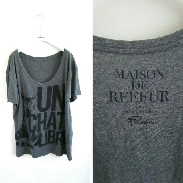 Maison de Reefur(メゾンドリーファー)のメゾン ド リーファー 梨花さん着用 猫Tシャツ グレーREEFUR MUSE レディースのトップス(Tシャツ(半袖/袖なし))の商品写真