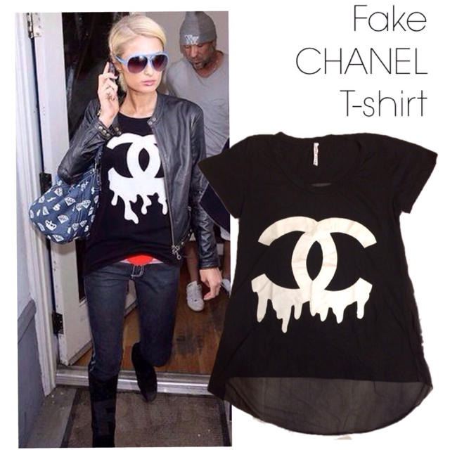 GALSTAR - フェイクCHANEL Tシャツ☆の通販 by mylo chan GALSTAR - フェイクCHANEL Tシャツ☆の通販 by mylo chan