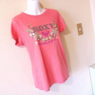 ロキシー(Roxy)のRoxyロキシーロゴ　ピンクTシャツ(Tシャツ(半袖/袖なし))