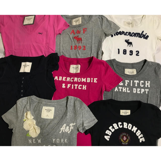 Abercrombie&Fitch(アバクロンビーアンドフィッチ)のアバクロ☆Tシャツ8枚セット☆春夏トップス レディースのトップス(Tシャツ(半袖/袖なし))の商品写真