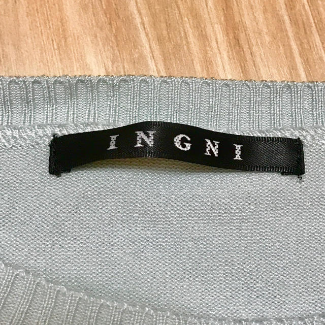 INGNI(イング)のINGNI トップス リボン ブルー レディースのトップス(カットソー(長袖/七分))の商品写真