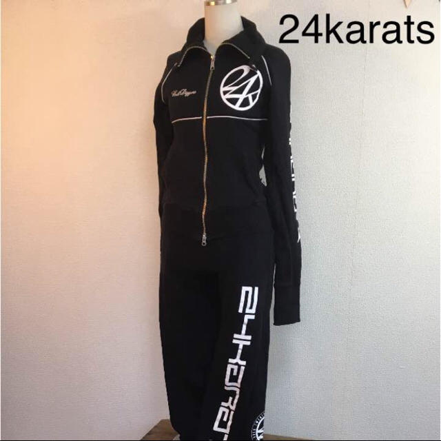 24karats24カラッツ黒スウェットセットアップ☆美品☆レディースS