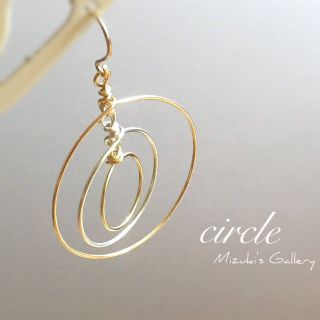 gold&silver circleピアス (ピアス)