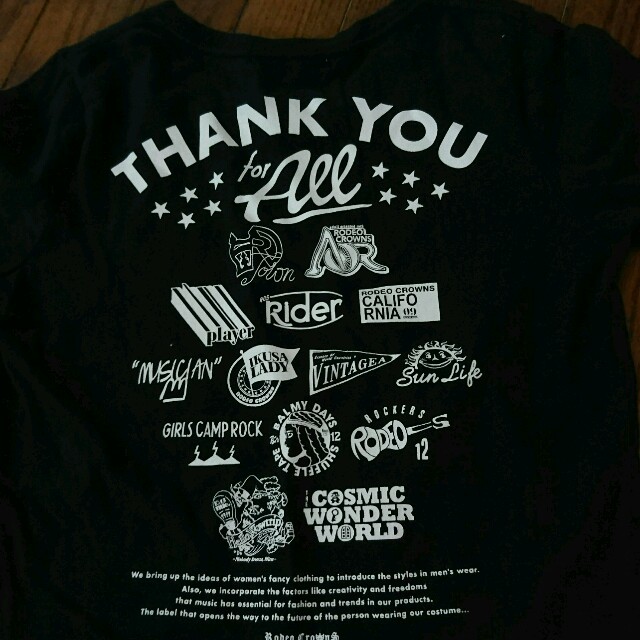 RODEO CROWNS(ロデオクラウンズ)のロデオクラウンズ 黒Tシャツ レディースのトップス(Tシャツ(半袖/袖なし))の商品写真