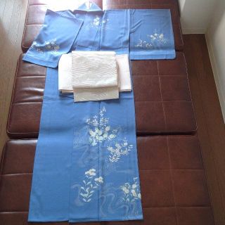 夏着物  絽の訪問着と帯のセット Sサイズ(着物)